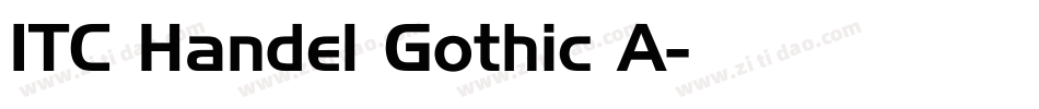 ITC Handel Gothic A字体转换